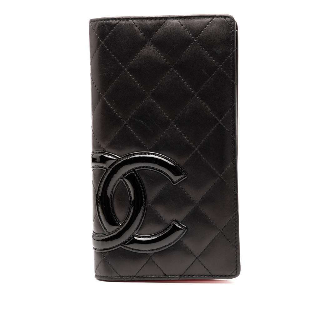 Chanel Quilted Lambskin Cambon Ligne Bifold Wallet