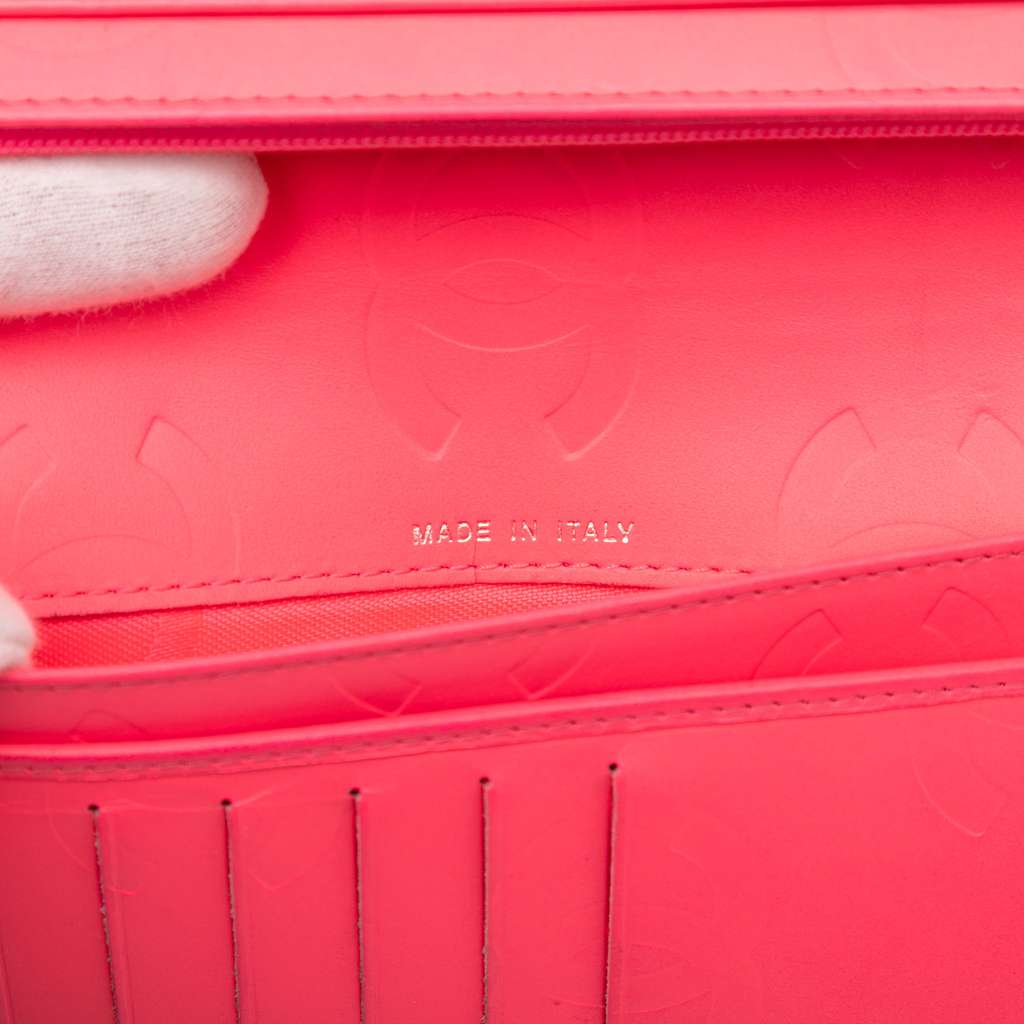 Chanel Quilted Lambskin Cambon Ligne Bifold Wallet - Side view