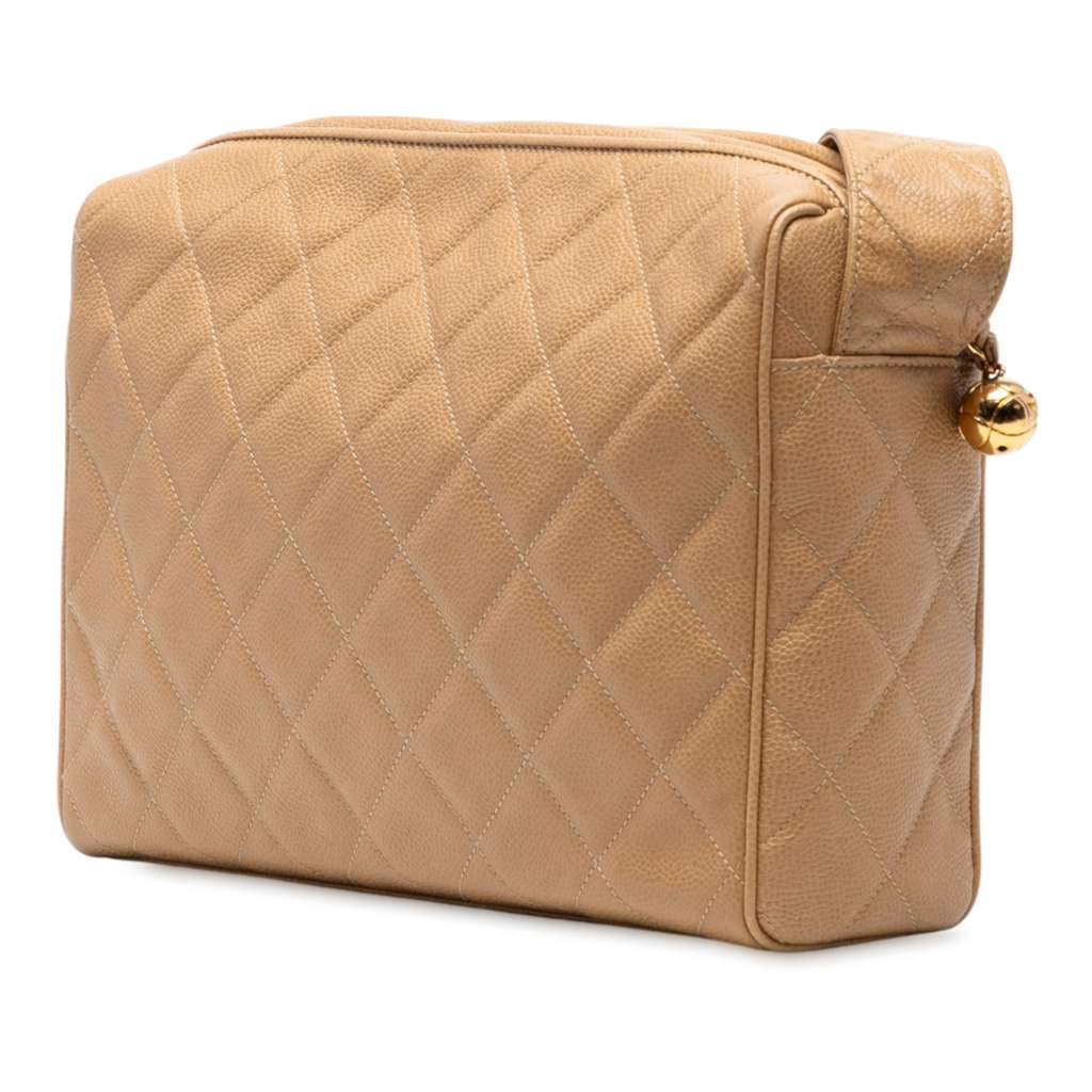 Chanel CC Quilted Caviar Camera Bag - Back view