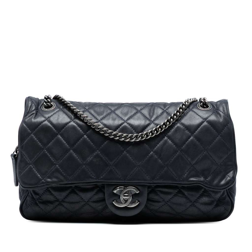 Chanel Large Quilted Iridescent Calfskin Shiva Flap