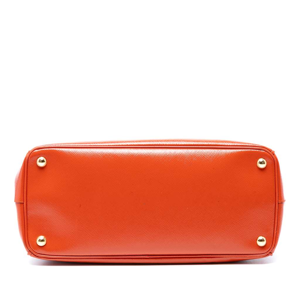 Prada Medium Saffiano Vernice Galleria Double Zip Satchel - Image 6