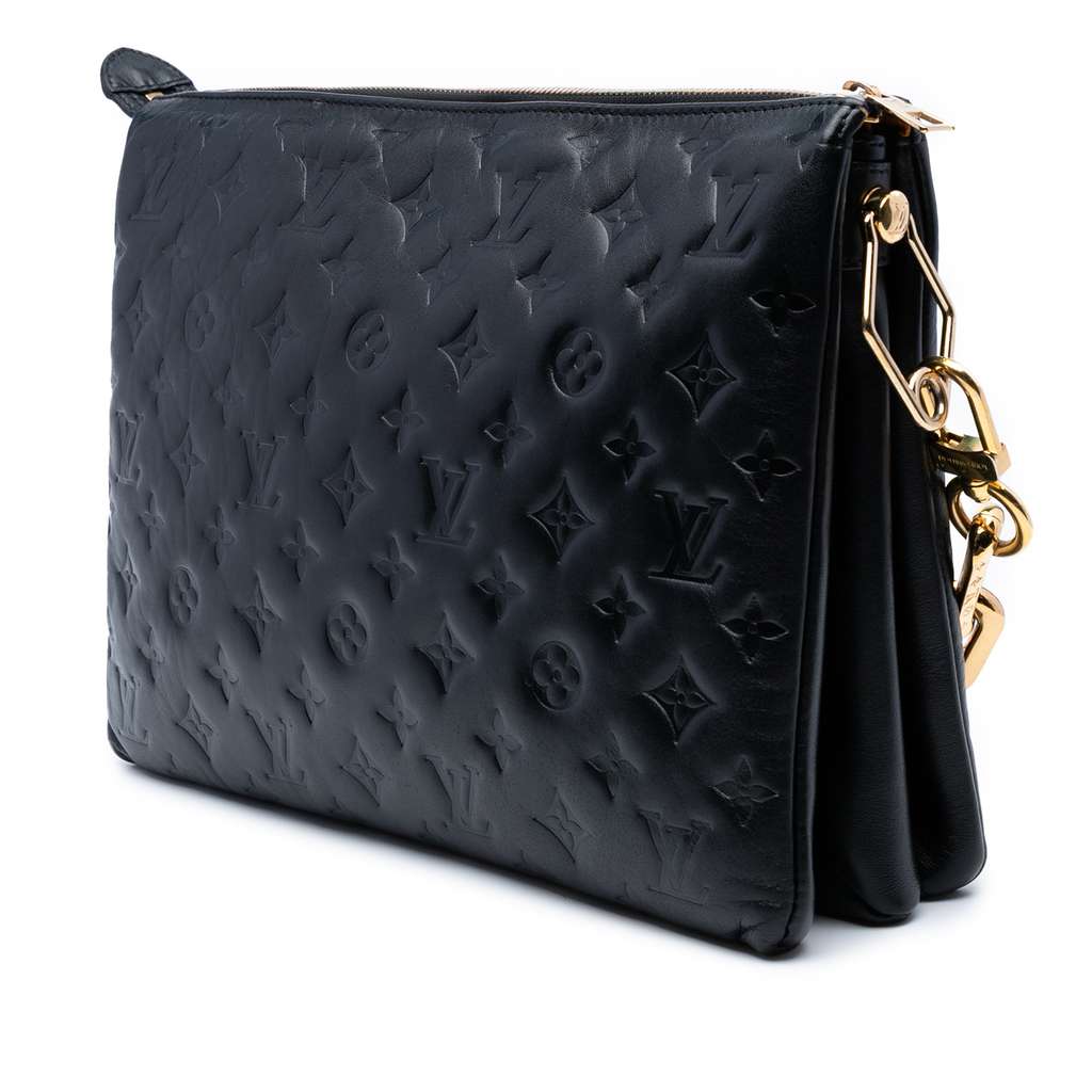 Louis Vuitton Monogram Embossed Puffy Lambskin Coussin MM - Back view