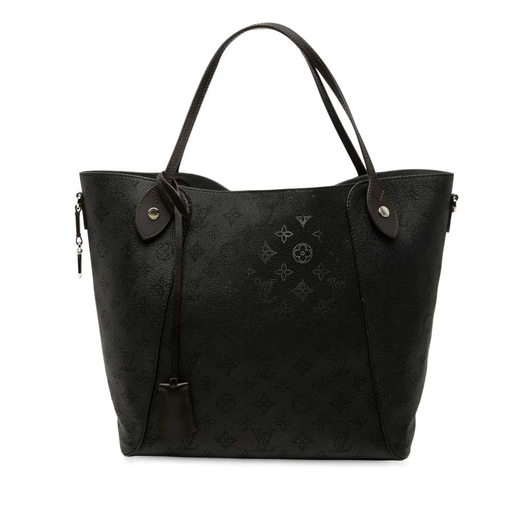 Louis Vuitton Monogram Mahina Hina MM Black Leather Very good - Front View
