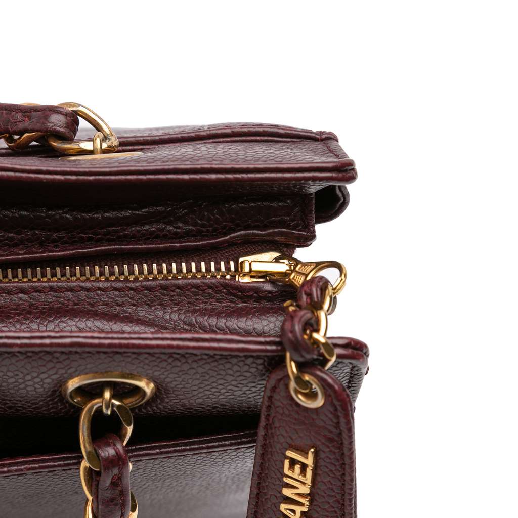 Chanel CC Caviar Chain Turn Lock Tote - Image 10