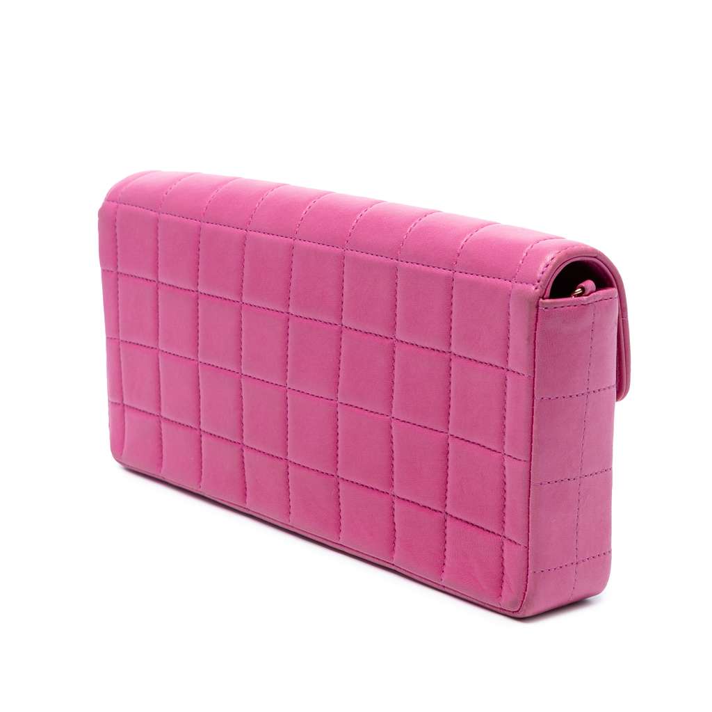 Chanel Chocolate Bar Lambskin East West Flap - Back view