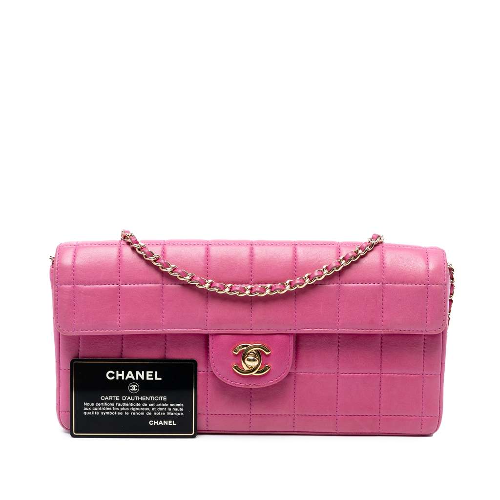 Chanel Chocolate Bar Lambskin East West Flap - Image 10