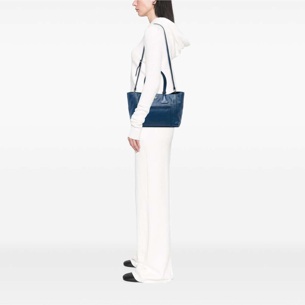 Prada Vitello Daino Front Pocket Open Convertible Tote - Detail 1