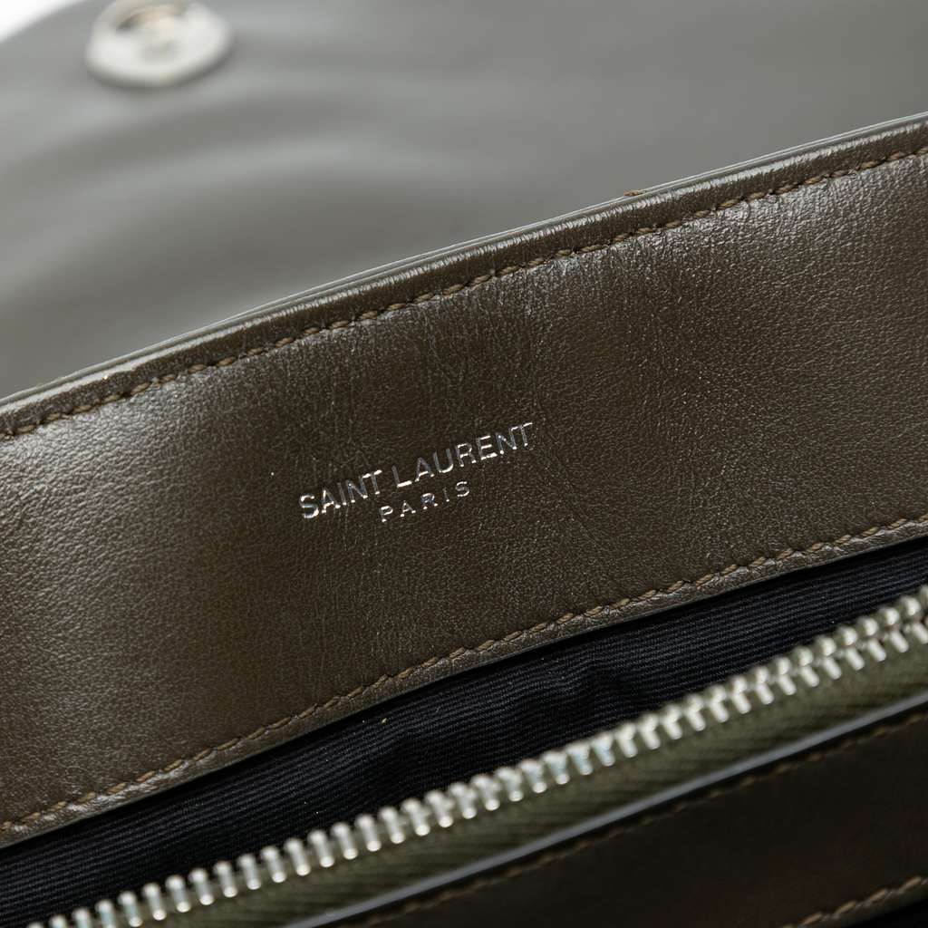 Saint Laurent Medium Matelasse Leather Monogram LouLou Chain Bag - Side view