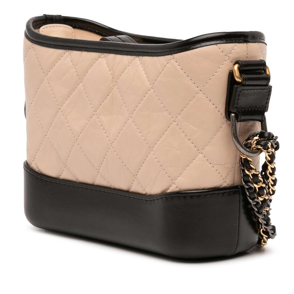 Chanel Small Quilted Aged Calfskin Gabrielle Hobo - Back view