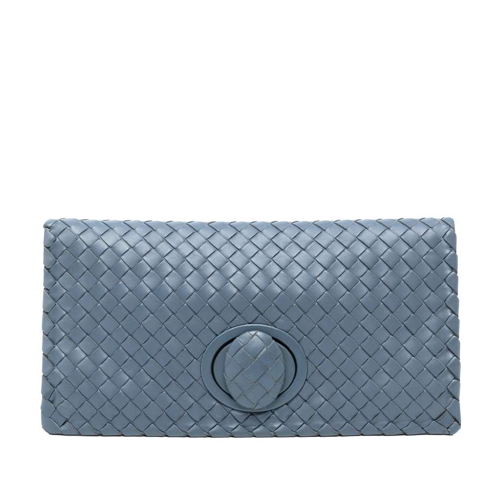 Bottega Veneta Nappa Intrecciato Turn Lock Clutch
