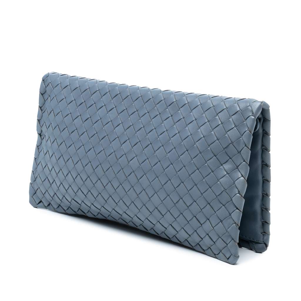 Bottega Veneta Nappa Intrecciato Turn Lock Clutch - Back view