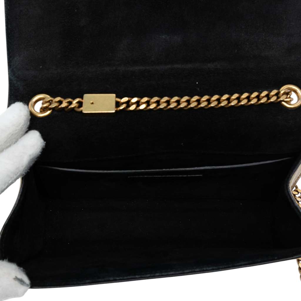 Saint Laurent Small Metallic Calfskin Monogram Kate Crossbody - 4