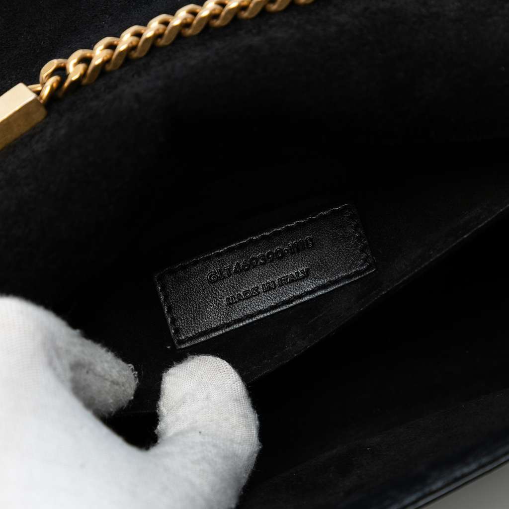 Saint Laurent Small Metallic Calfskin Monogram Kate Crossbody - Side view