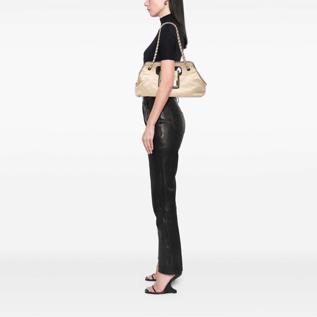 Chanel Quilted Lambskin East West Mademoiselle Accordion Flap - Detail 2