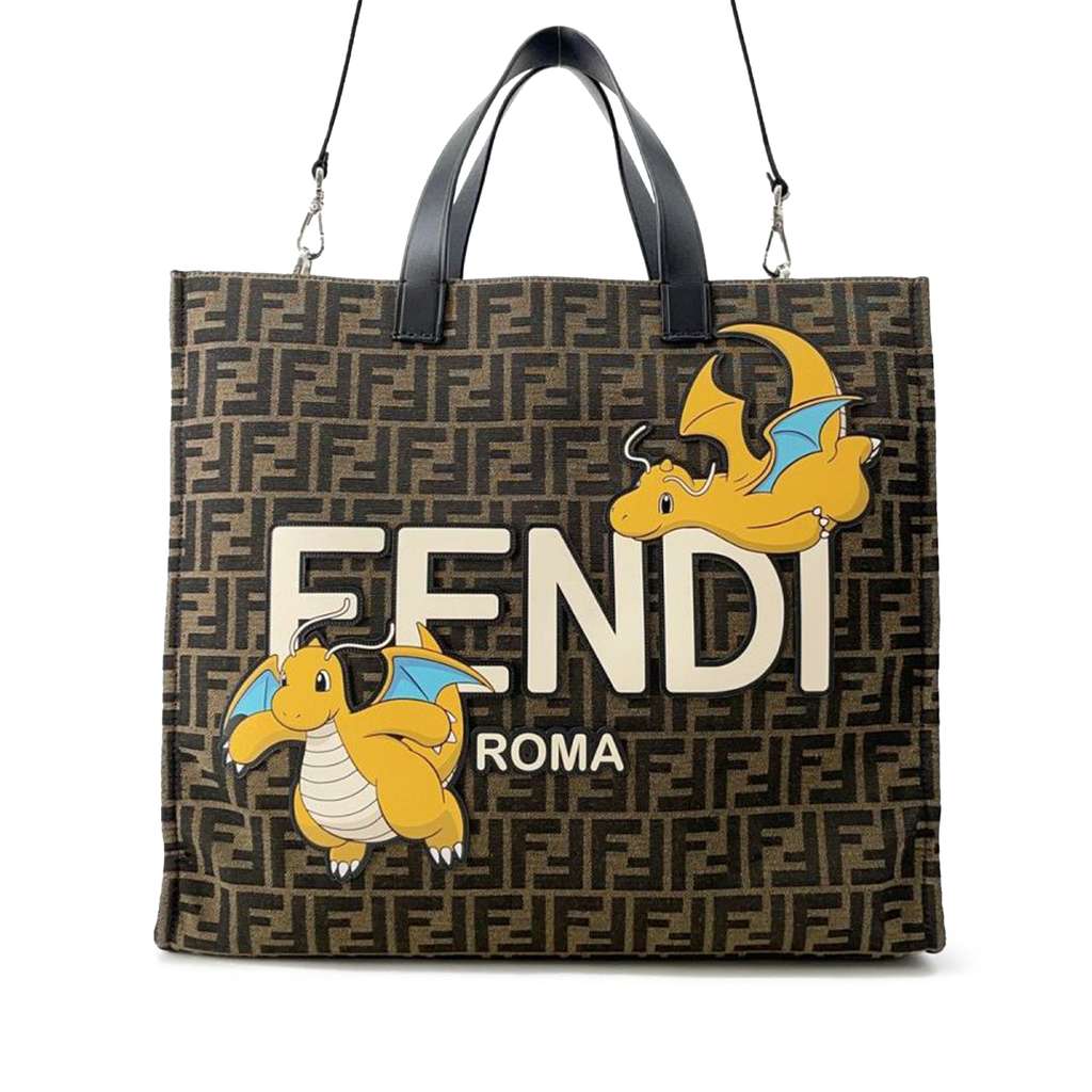 Fendi FRGMT Pokemon Zucca Canvas Shopper Tote