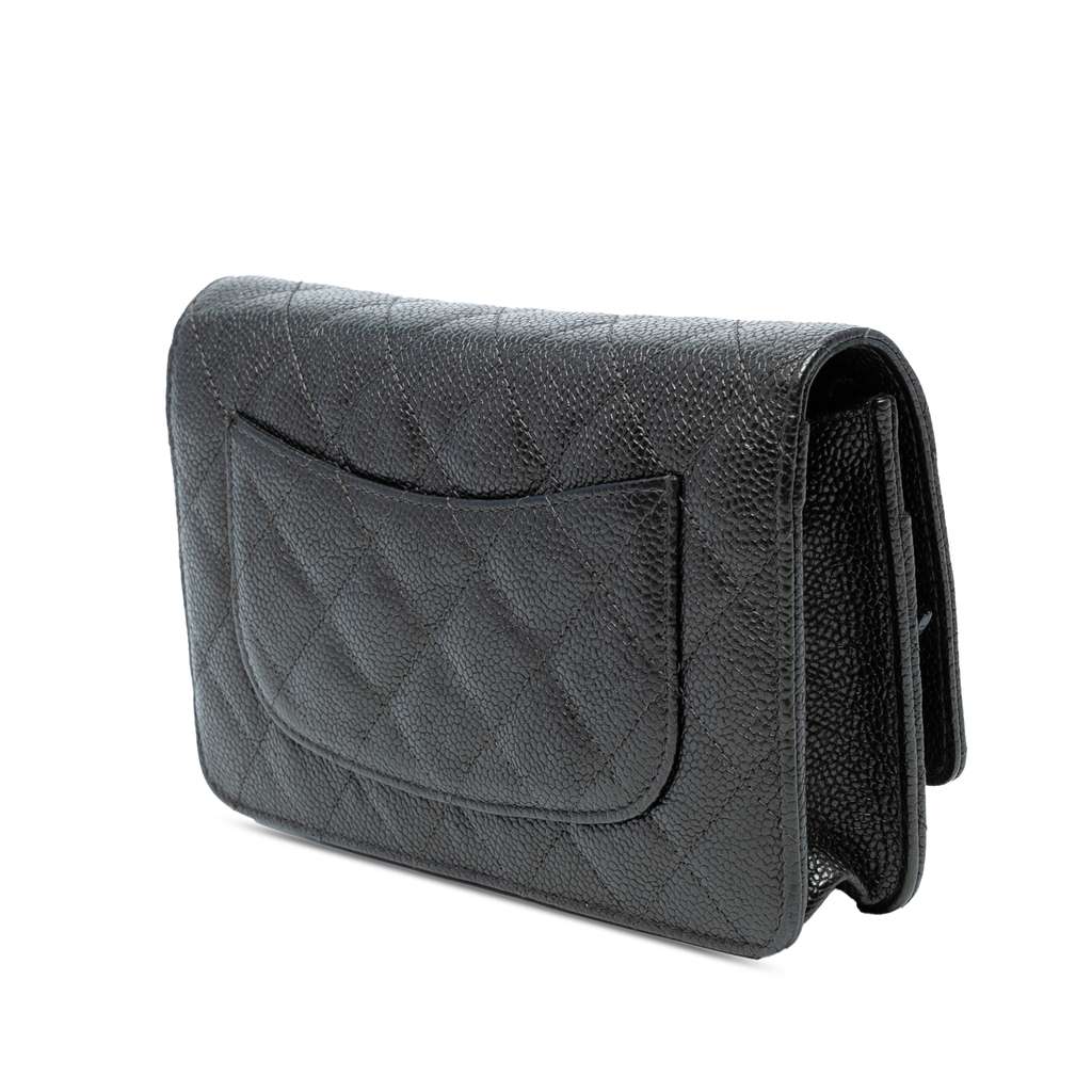 Chanel CC Quilted Caviar Wallet on Chain - 2