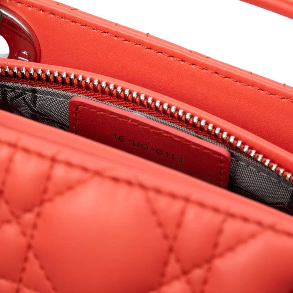 Dior Medium Lambskin Cannage Lady Dior - Side view