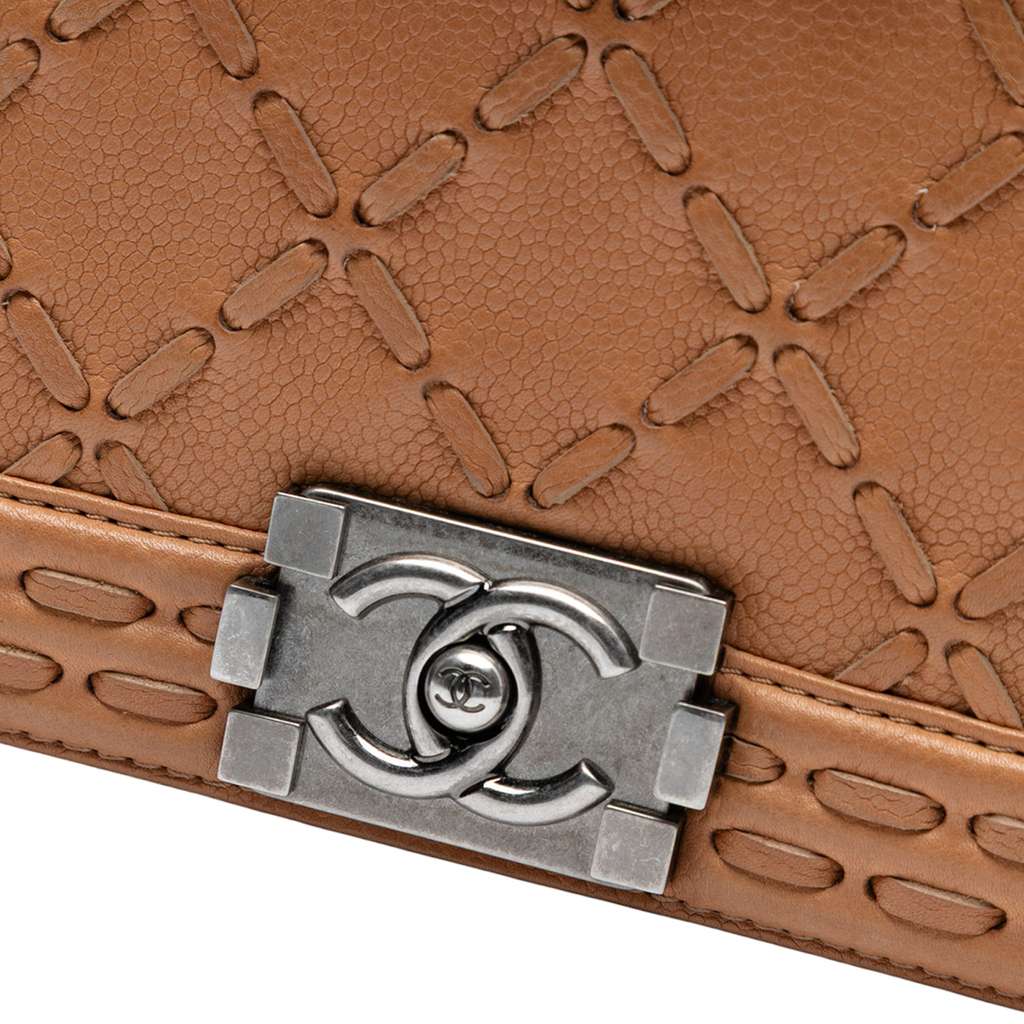 Chanel Medium Caviar Stitched Boy Flap - Detail 1