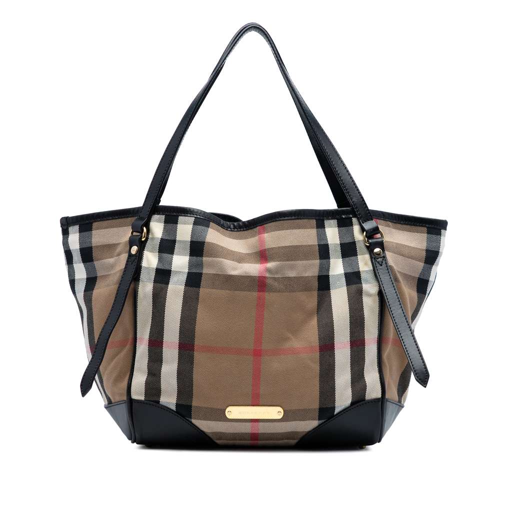 Burberry Small House Check Canvas Canterbury Tote
