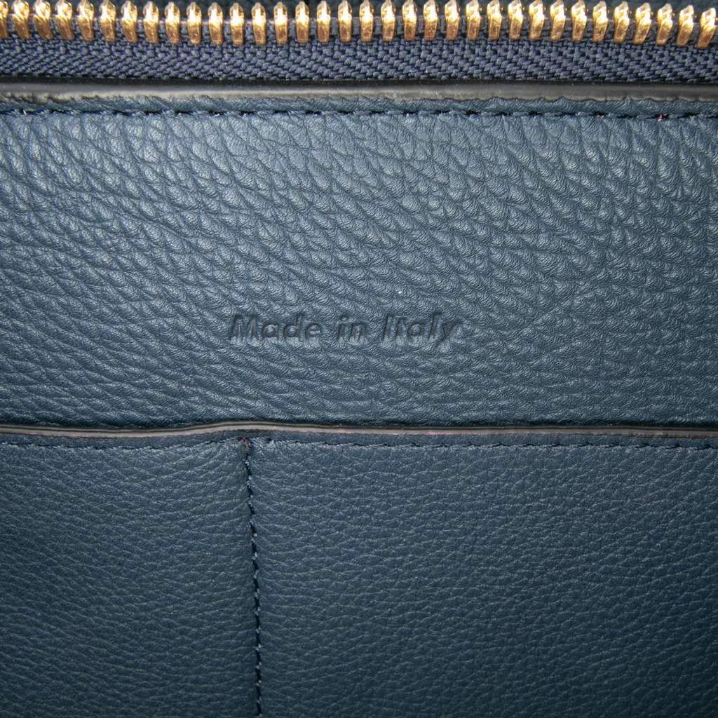 Celine Medium Calfskin Trifold Tote Blue Leather Good - Box View