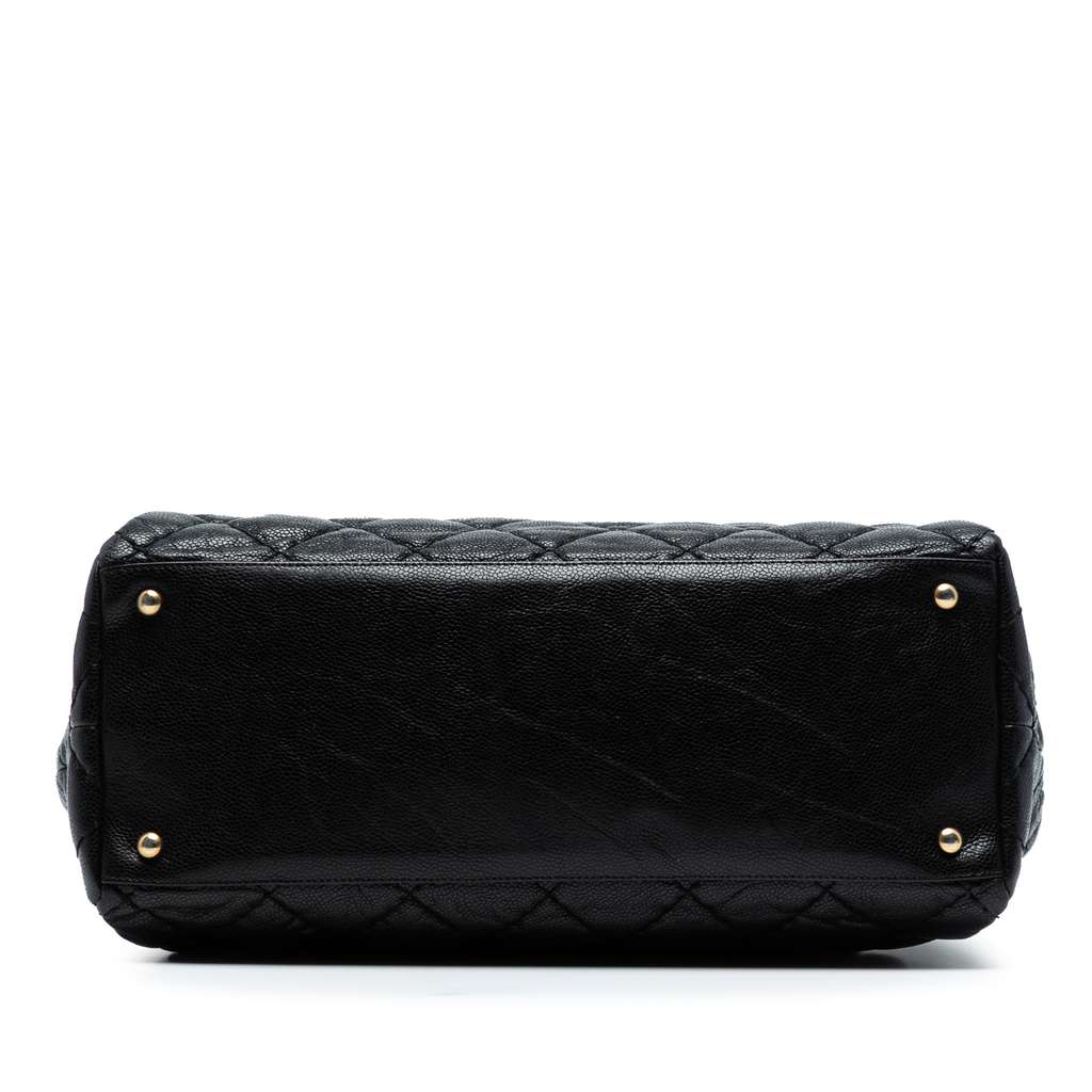 Chanel Large CC Quilted Glazed Caviar Coco Pleats Tote - Image 6