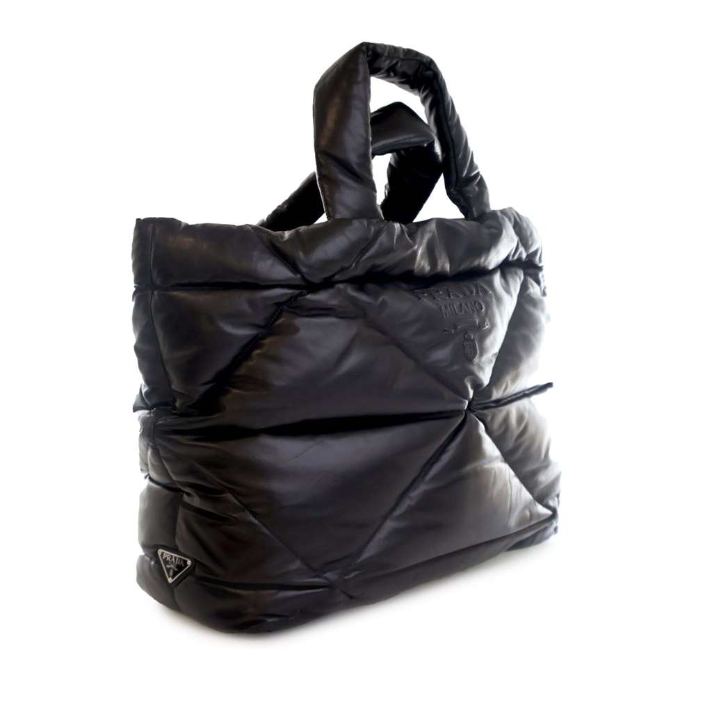 Prada Large Quilted Nappa Padded Tote - Back view