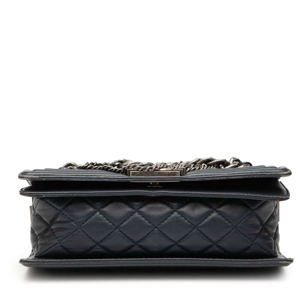 Chanel Old Medium Tweed Enchained Boy Flap - 3