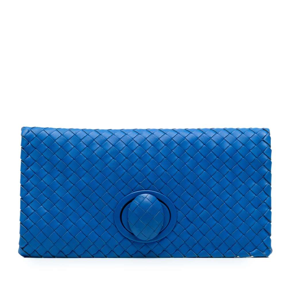 Bottega Veneta Nappa Intrecciato Turn Lock Clutch