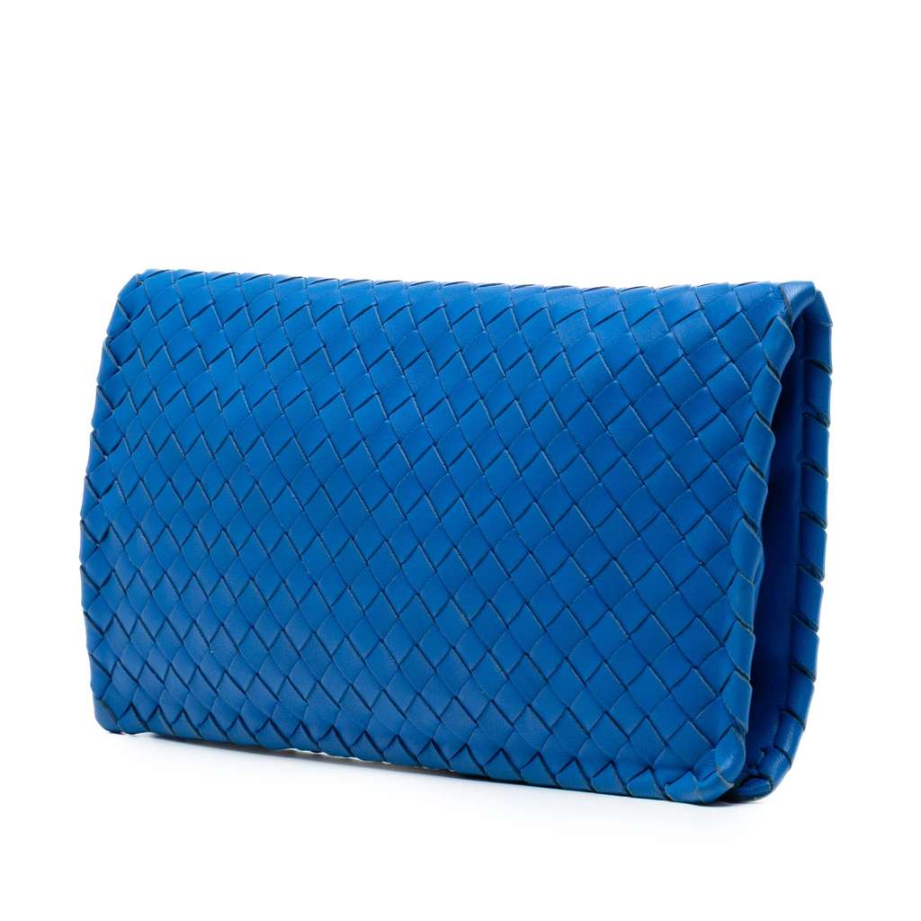 Bottega Veneta Nappa Intrecciato Turn Lock Clutch - Back view