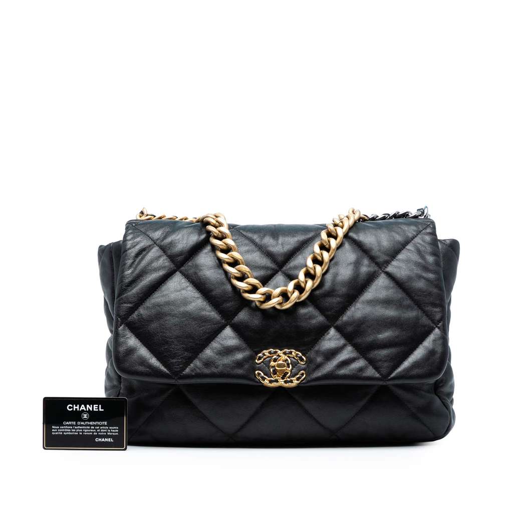 Chanel Maxi Lambskin 19 Flap - Image 10