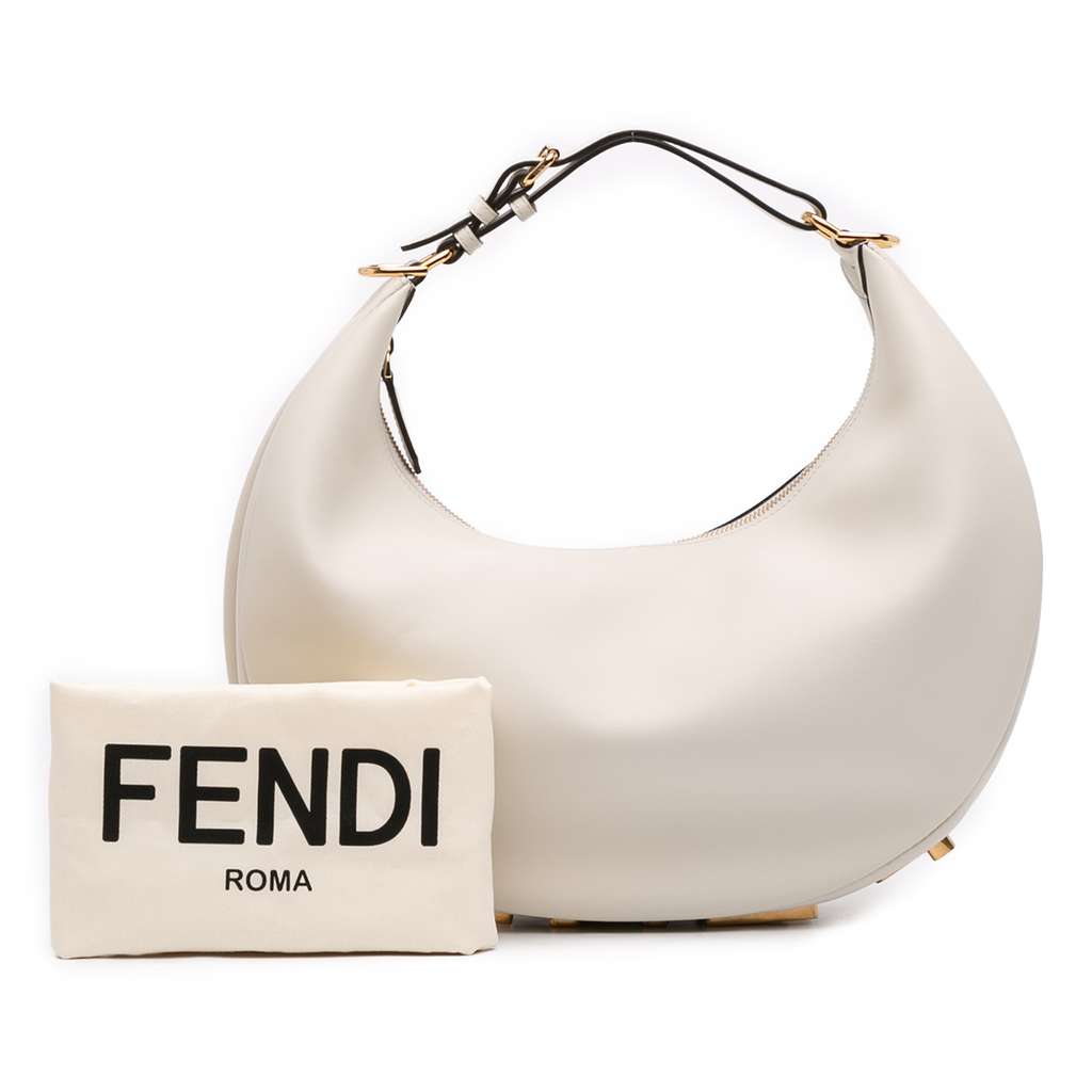 Fendi Medium Leather Fendigraphy Hobo - Image 13