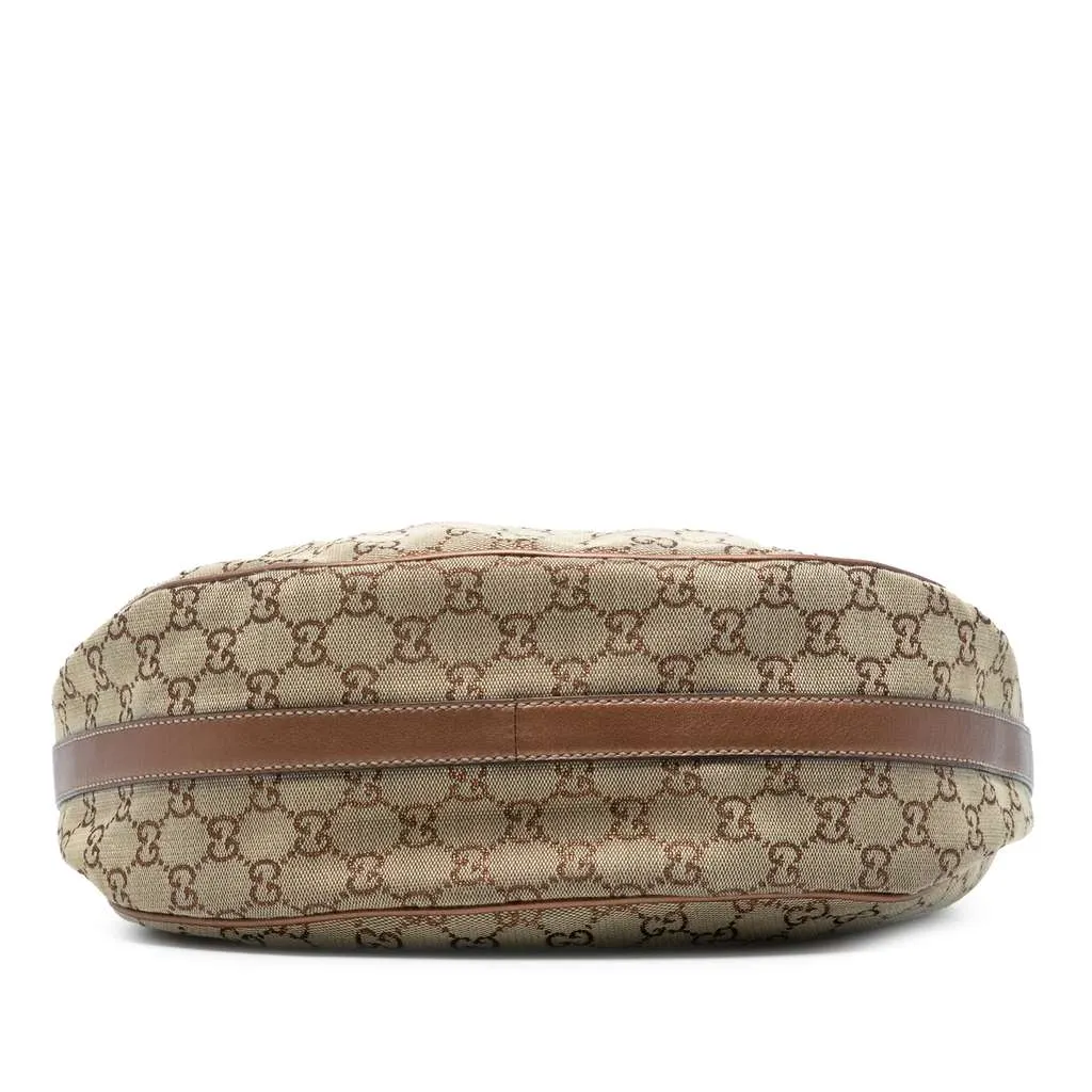Gucci Medium GG Canvas Twins Hobo Brown Canvas Good - Inside View