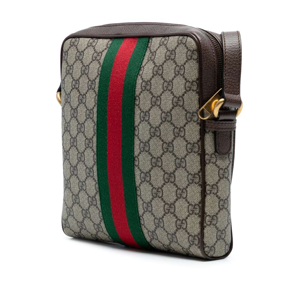Gucci Small GG Supreme Web Ophidia Messenger Bag - Back view
