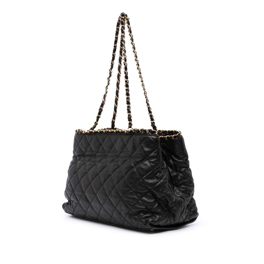 Chanel Small Quilted Calfskin Chain Me Tote - Back view