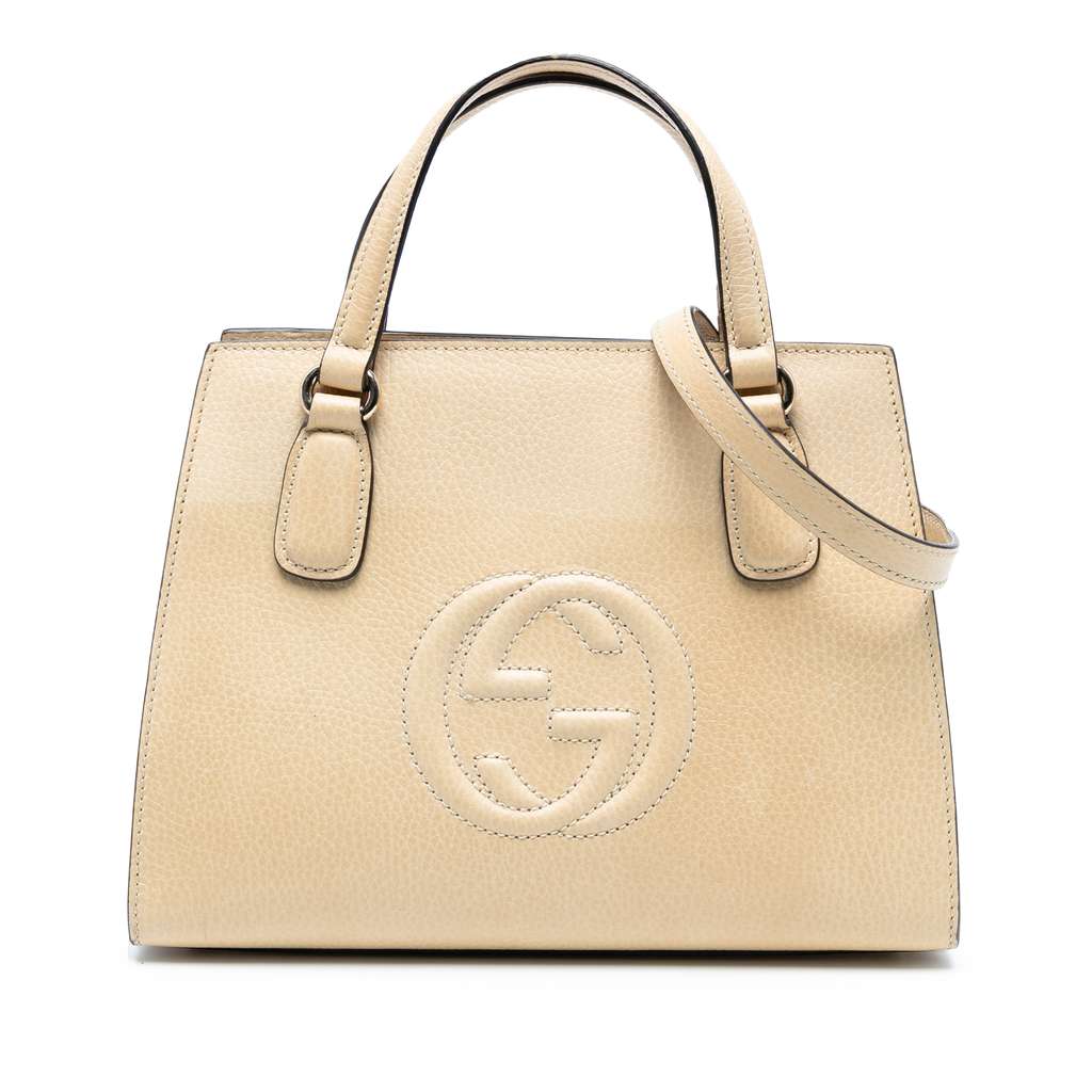 Gucci Medium Dollar Calf Soho Top Handle Convertible Tote