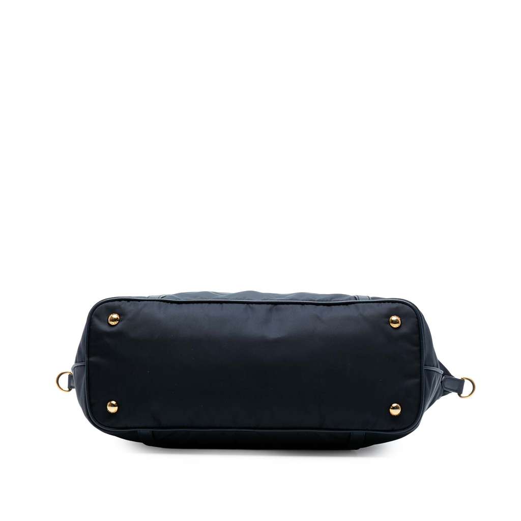 Prada Saffiano Trimmed Tessuto Zip Top Convertible Tote - Image 6