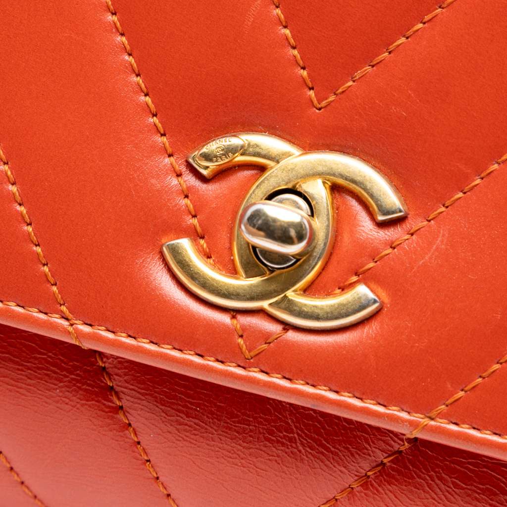 Chanel Mini Chevron Lambskin Coco Top Handle Bag - Detail 1