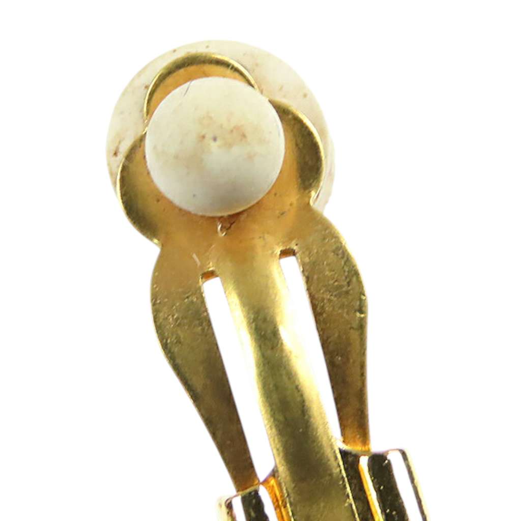 Chanel Gold Plated CC Turn Lock Clip on Earrings - Detail 2