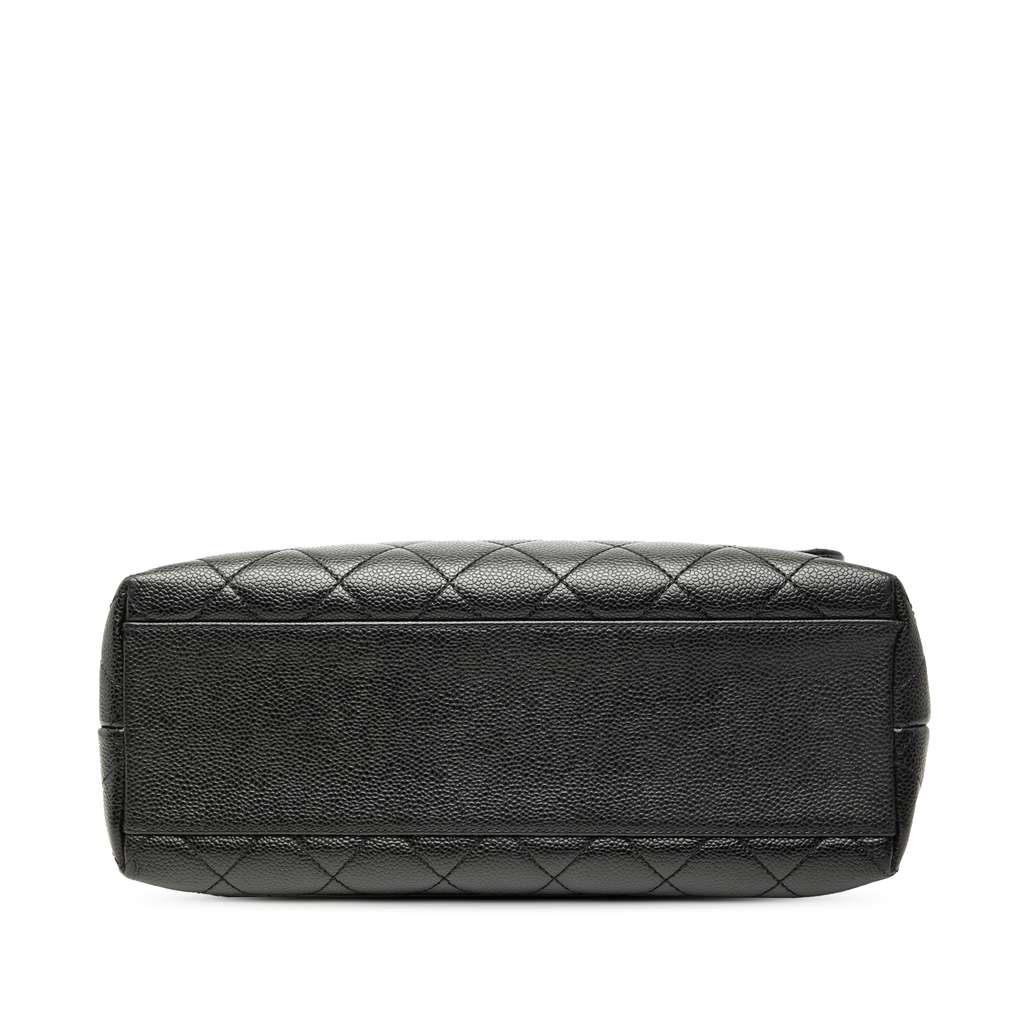 Chanel CC Quilted Caviar Kelly Top Handle Bag - Image 6