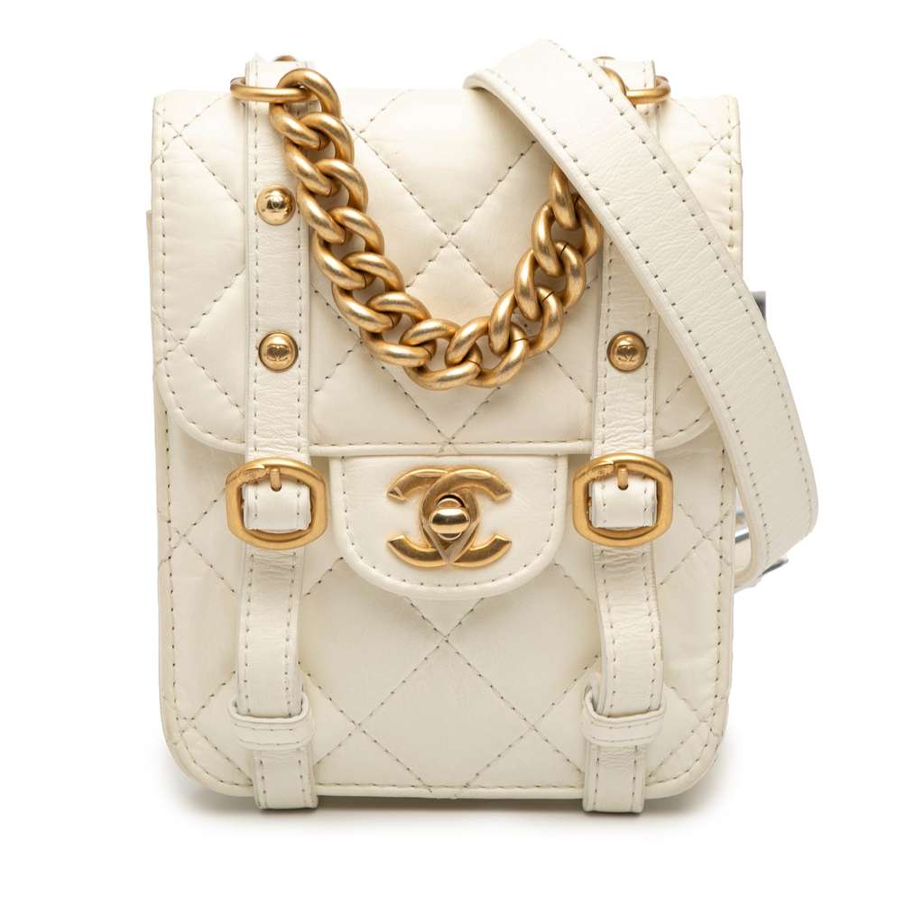 Chanel Mini Aged Calfskin City School Flap
