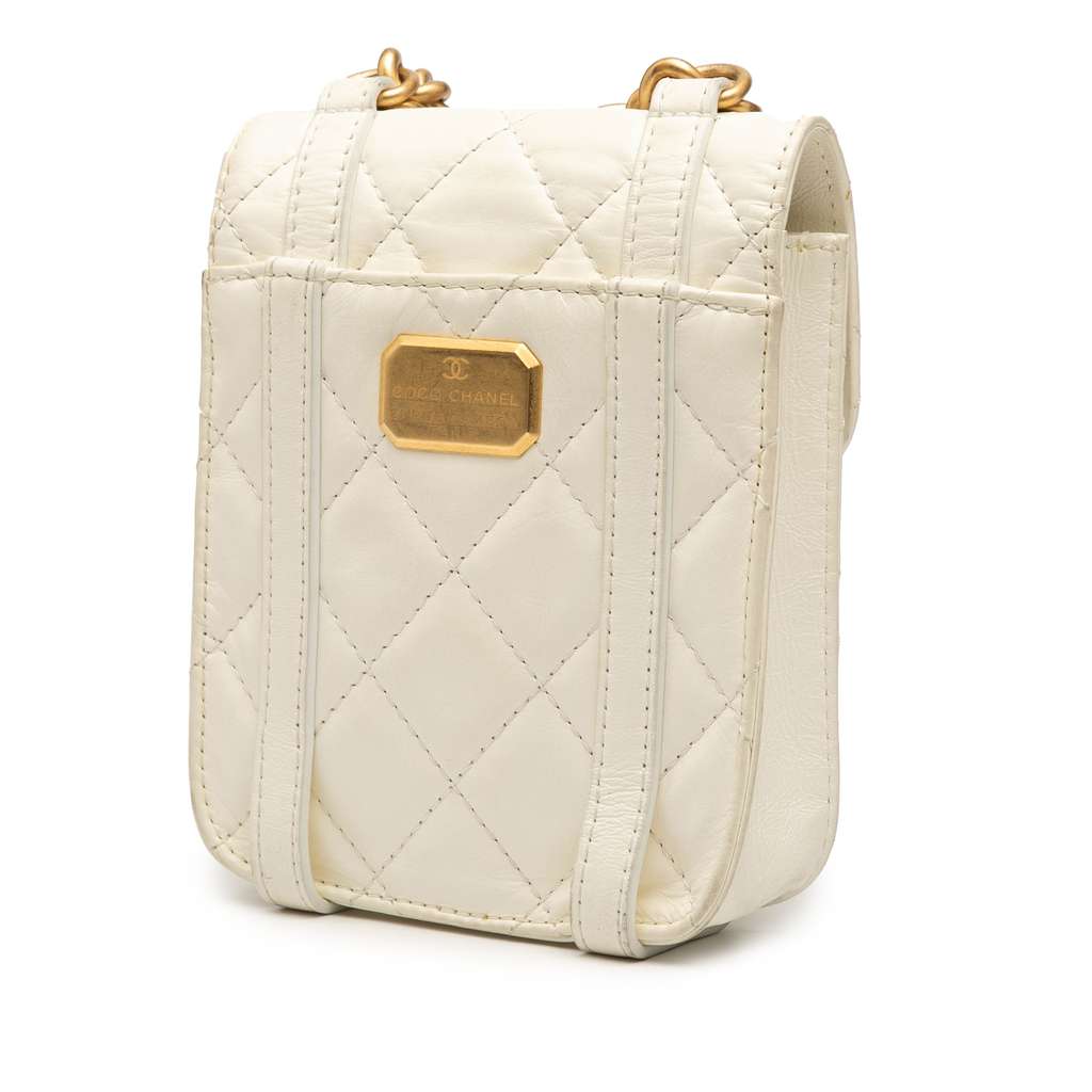 Chanel Mini Aged Calfskin City School Flap - Back view