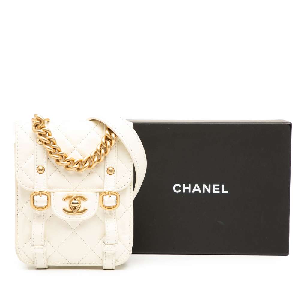 Chanel Mini Aged Calfskin City School Flap - Image 11