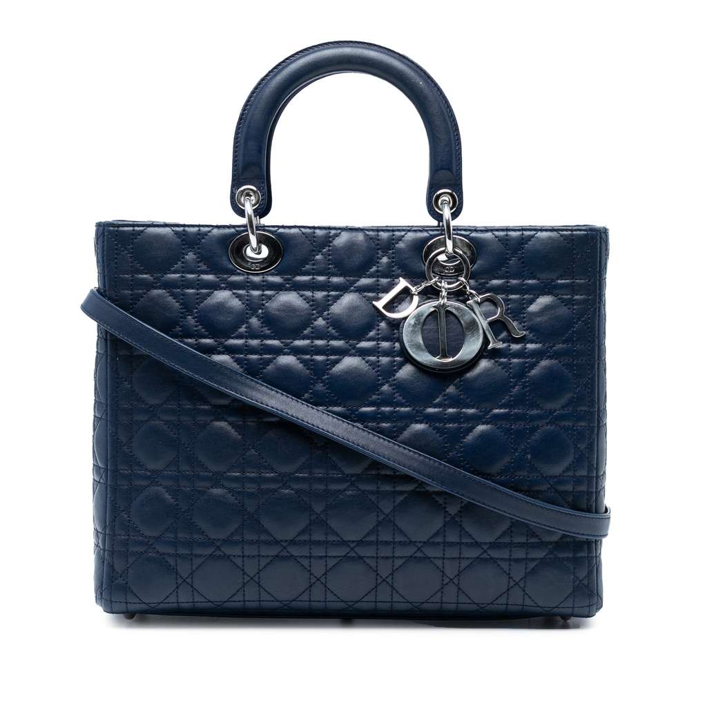 Dior Large Lambskin Cannage Lady Dior
