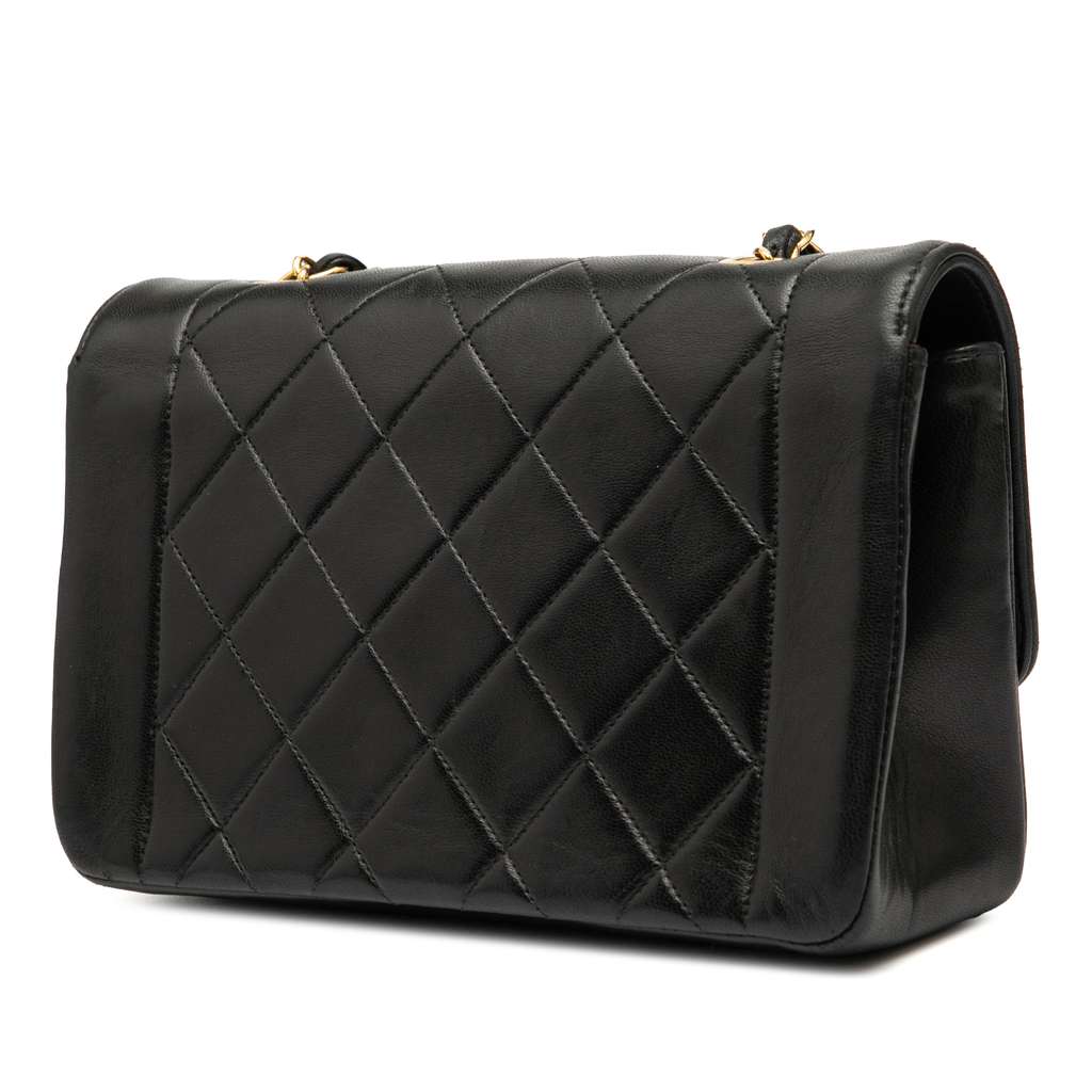 Chanel Small Lambskin Diana Flap - Back view