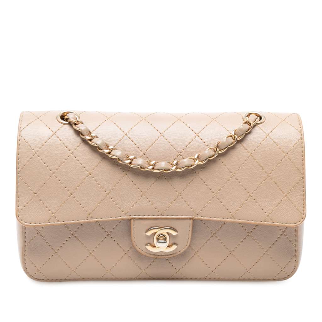 Chanel Medium Classic Calfskin Wild Stitch Double Flap
