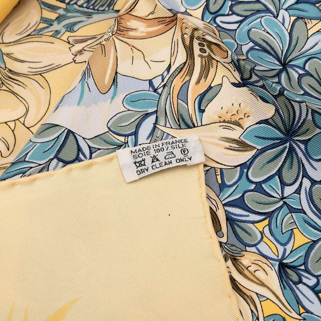 Hermès L Ile Deserte Silk Scarf - Back view