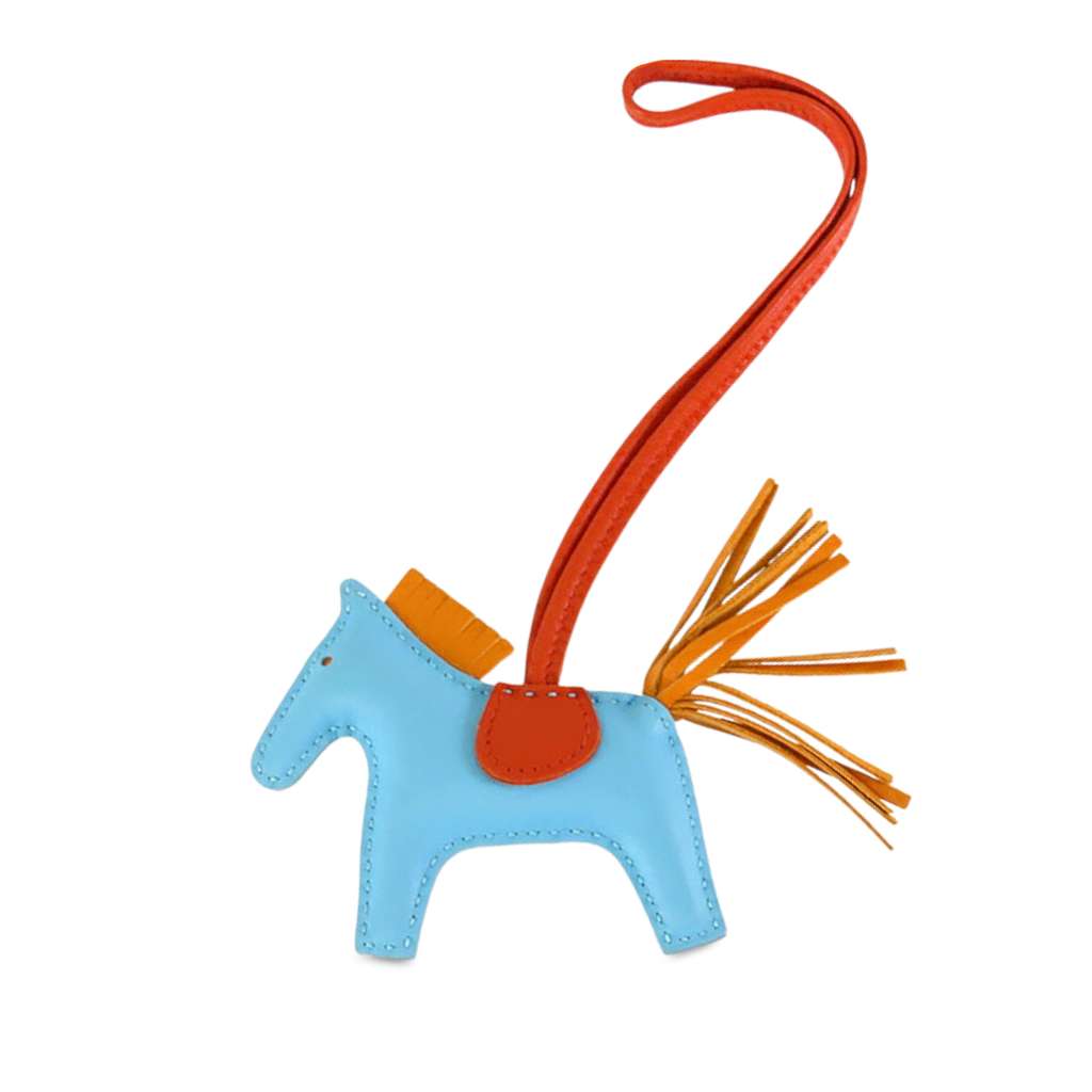 Hermès Milo Lambskin Grigri Rodeo Horse Bag Charm PM - Back view