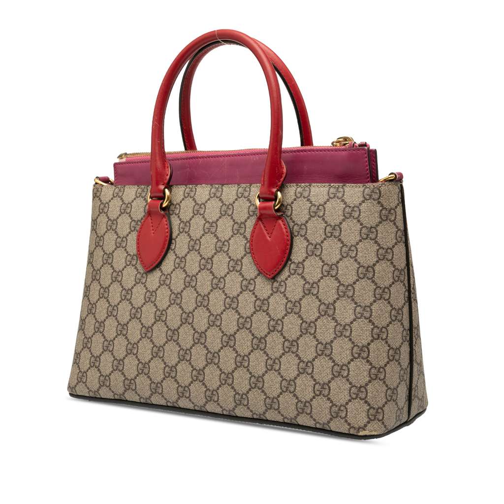 Gucci GG Supreme Linea A Satchel - Back view