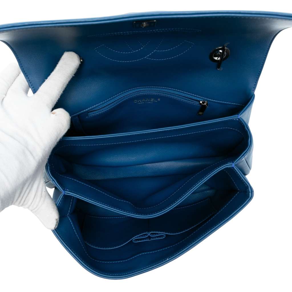 Chanel Medium Lambskin Trendy CC Top Handle Bag - Side view