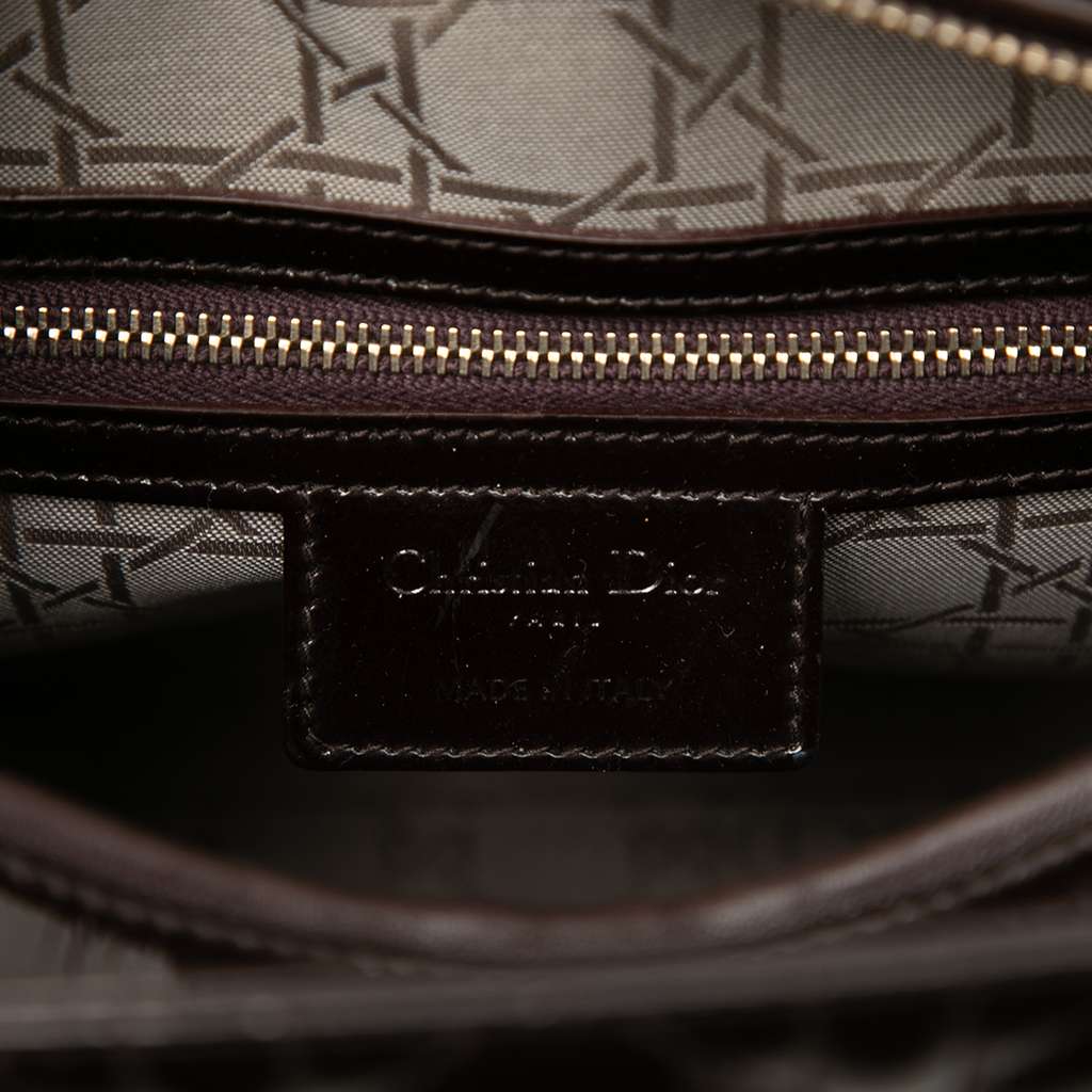 Dior Large Patent Cannage Lady Dior - Side view